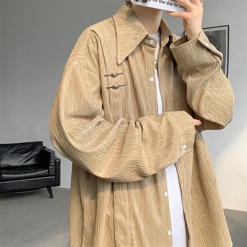 现货 数据款CS7136-P55控78 大码新中式风重磅高品质衬衫图片