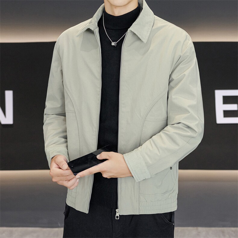 男装羽绒服2025新款痞帅翻领夹克外套男潮牌短款修身休闲时尚,男装羽绒服,星座914