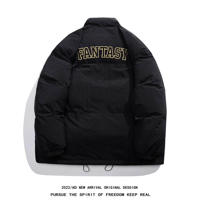 白鸭绒白底冬季新款简约印花百搭立领羽绒服YR184P195K258,男装羽绒服,电商A247-1