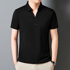 夏季男士短袖polo衫中青年休闲宽松翻领冰丝薄款T恤QSD1269-P52，男装Polo衫，星座1105-3