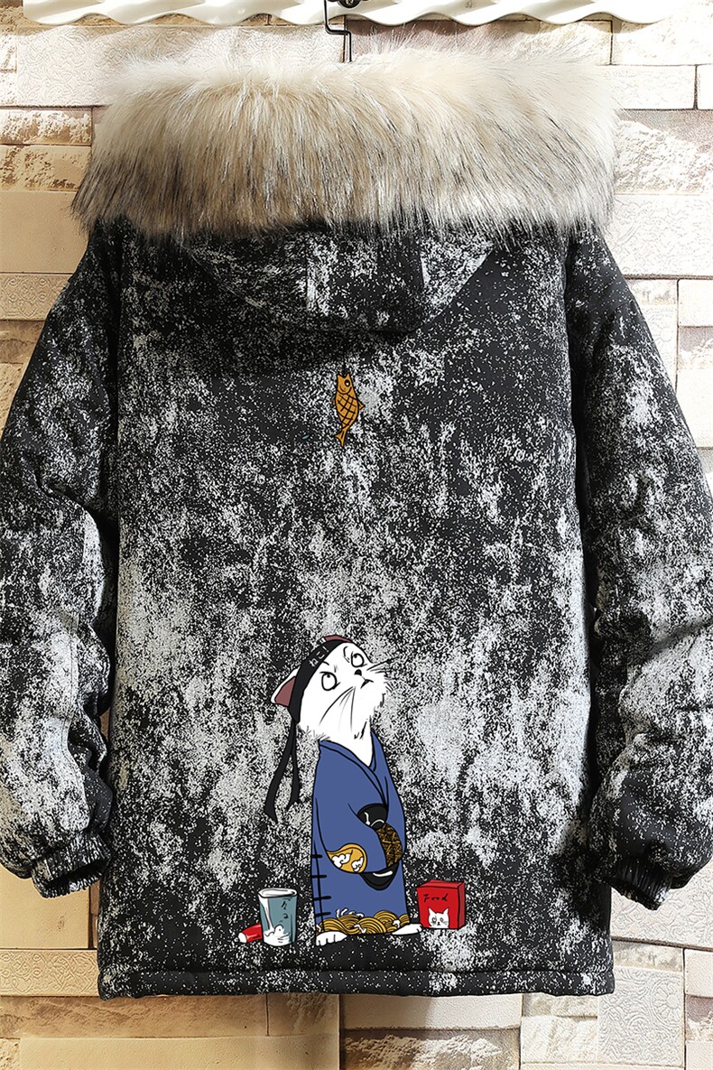 MC49014-P135日系潮衣男大码派克服男工装服外套袄砖墙,男装棉衣,电商A040A
