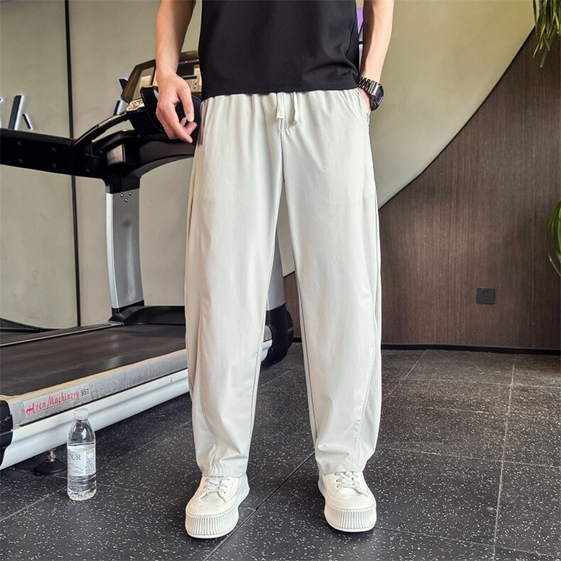 B340-BK62-P5888社会小伙风店主风高品质冰丝裤超薄九分裤,男装休闲裤,电商B340