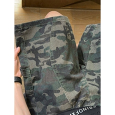 网图慎用迷彩工装短裤夏季薄款潮牌中裤宽松五分裤310A-M70-P30，男装牛仔裤，四季星座310A