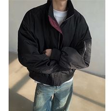 新品美式高街宽松短款飞行棉服夹克加棉外套男H1036特P105，男装夹克，电商A341