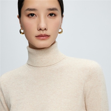 2025秋冬百搭时尚简约半高领长袖针织衫，女装羊绒衫，玛卡隆羊绒