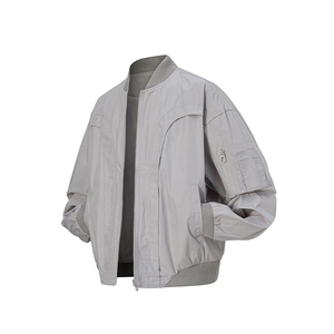 特P75无差价新款时尚美式复古春飞行服外套HJ5752-立体平铺图片