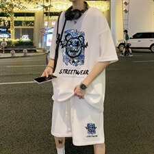 ！2024夏季潮牌男士华夫格短袖T恤百搭圆领一套HTZ15P50，男装T恤，电商B220