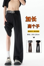 美式高街弯刀裤微喇裤子男款190cm115高个子加长直筒西裤KZ059P50，男装休闲裤，电商B312