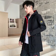 2021秋冬连帽工装风衣中长款夹克男外套男棉衣外套A112-JK121-P80，男装夹克，星座1206（原A206）