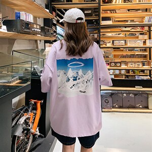 夏季小恶魔印花情侣装三色宽松T恤 A071-5510-P25（控38）图片