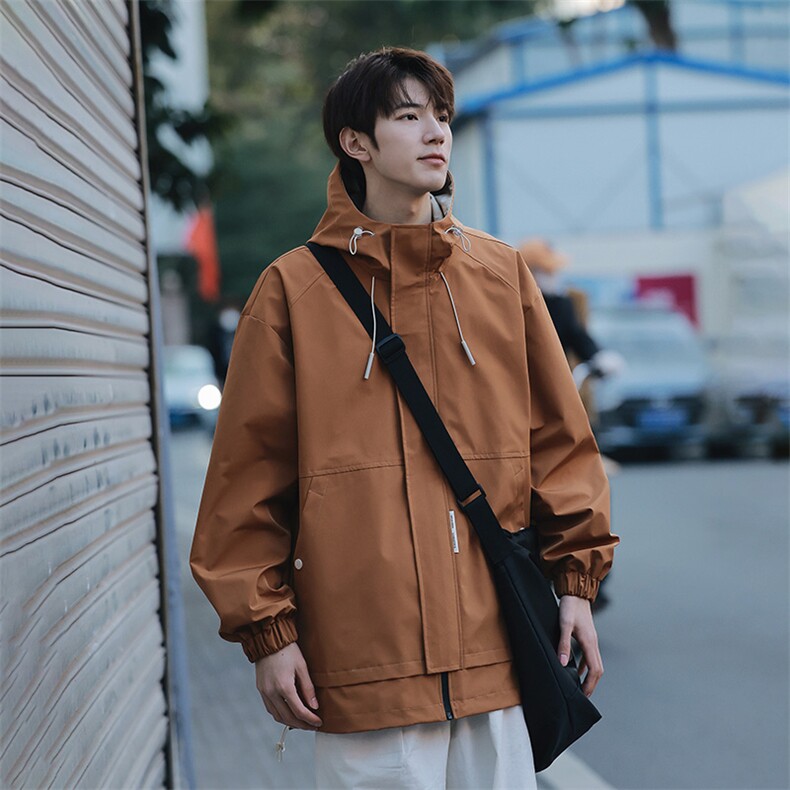 XZ214-8JK9958P85新款港风连帽夹克宽松百搭冲锋衣外套,男装夹克,星座1204-3