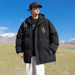 现货 抖音得物可供视频 三防加厚羽绒连帽棉衣外套面包棉服 85559图片