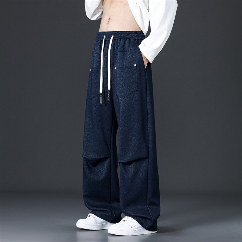 倒装口袋裤子男2026新款春季青少年直筒宽松休闲卫裤Q29177-P45，男装休闲裤，星座610（原A335）
