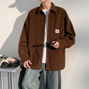 衬衫男2025春季新款港风宽松长袖灯芯绒衬衣CS025-P38(现货）图片