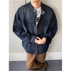 高品质牛仔长袖夹克男休闲工装上衣潮痞帅外套XZ212-QCS1037-P70，男装工装外套，星座212