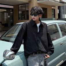 男士夏季冰丝透气速干透气长袖衬衫美式宽松扎染双门禁西装衬衫，男装西服套装，电商B319