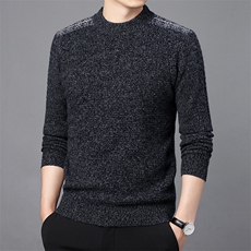 CM61071钱塘2020-2冬季厚款新款半高领中年男士商务羊毛衫P152，男装针织衫/毛衣，钱塘207-2