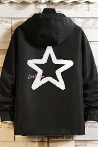 连帽夹克男大码胖子棒球服上衣外套 砖墙挂拍JK65286-P45图片