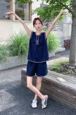 绝美俏皮小清新套装夏季2025新款韩版设计感背心上衣短裤两件套女，女装套装/套裙，2C022