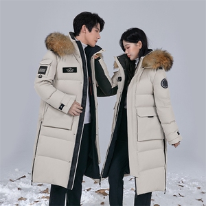 情侣装白鹅绒羽绒服中长款超厚户外男女款羽绒服大衣限价598图片