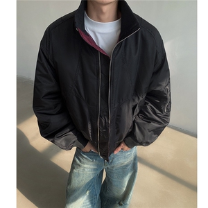 新品 美式高街宽松短款飞行棉服夹克加棉外套男H1036 特P105图片