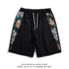 1白底短裤男大码M-5XL短裤女男士中裤男潮流五分裤DK7791P45控59，男装牛仔裤，星座226-2