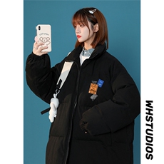 中性风22冬季新款时尚潮流设计感印花保暖立领棉衣MY2054P85控118，男装棉衣，A247A