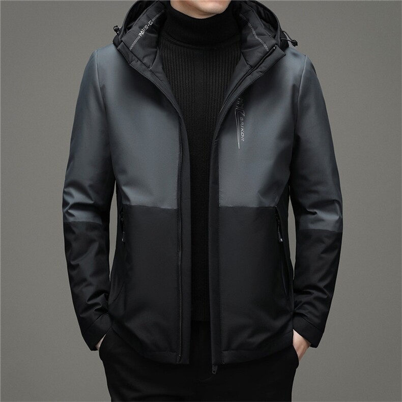 男中年可脱卸帽羽绒服灰鸭绒休闲保暖加厚外套爸爸装ZK21006-P270,男装羽绒服,电商B212（原钱塘6029）