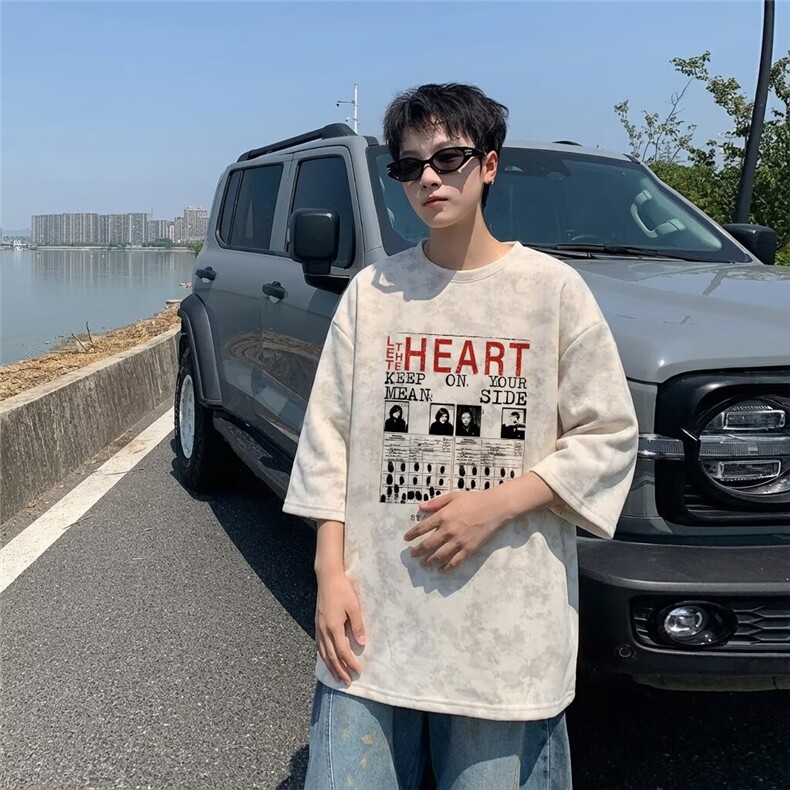 1506/QC6150/P32新款短袖t恤男ins嘻哈风圆领打底衫上衣夏季,男装T恤,星座1506