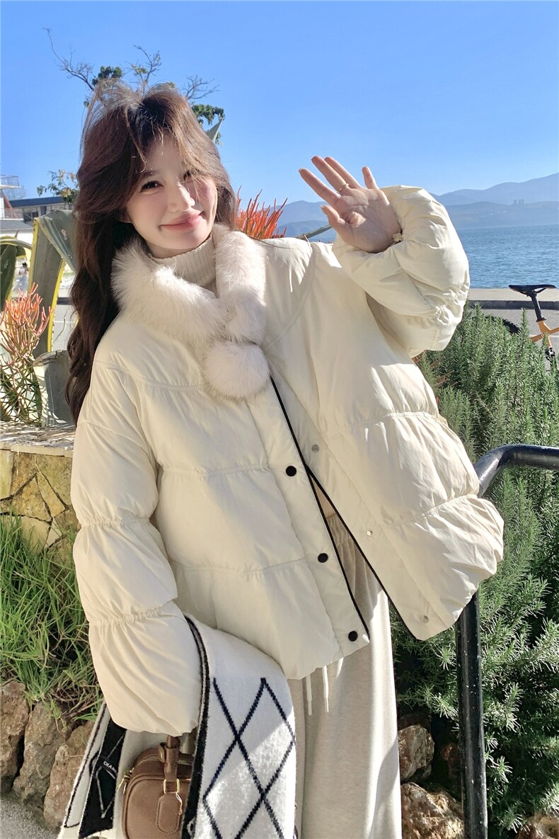 奶呼呼羽绒服女短款小个子2026冬新款90白鸭绒加厚面包服外套反季,女装羽绒服,2C218
