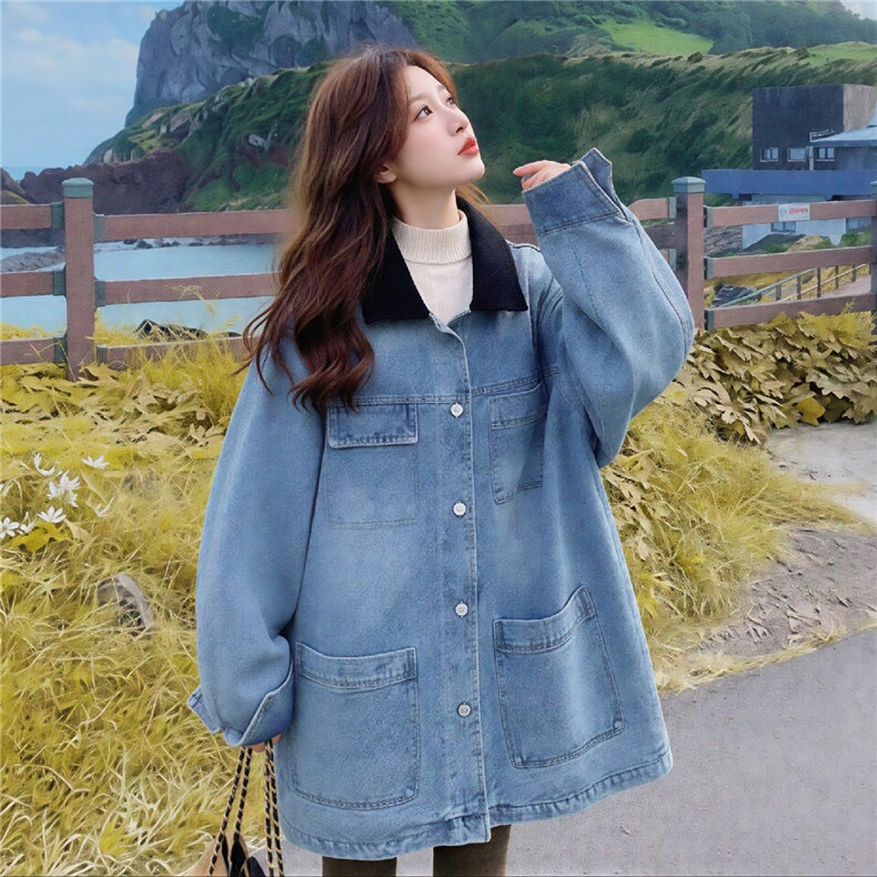 【现货】阔版中长款50绒牛仔羽绒服2C327-9951P285控398,女装羽绒服,2C327