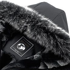 冬季新款连帽羽绒中长款厚银狐毛毛领派可克服外套YYYR6801-P530，男装中老年男装，电商B212（原钱塘6029）