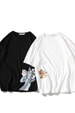 2021夏季新白底风面料：100%棉印花短袖T恤T1058-P25，男装T恤，电商A001