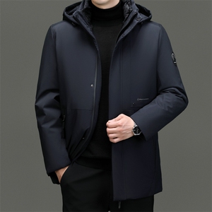 新款冬季男士可脱卸帽棉衣加厚棉服短款休闲保暖上衣商务男图片