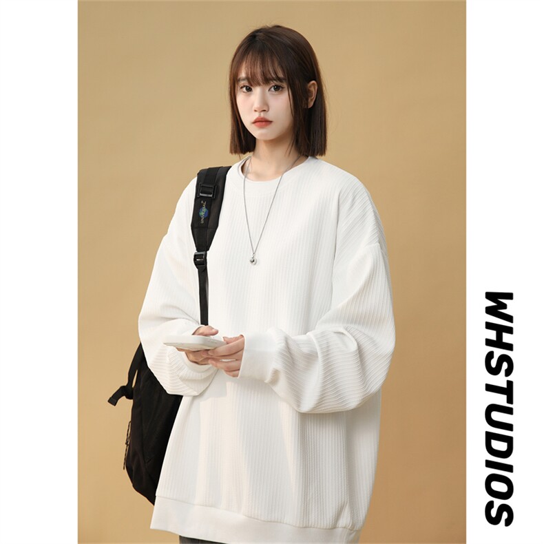 S5022/特P30春装新款高个性套头卫衣男潮流宽松百搭长袖T恤外套，女装T恤，电商A141