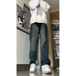 有视频现货伐木工装牛仔裤男宽松直筒GK07-P55-限价68