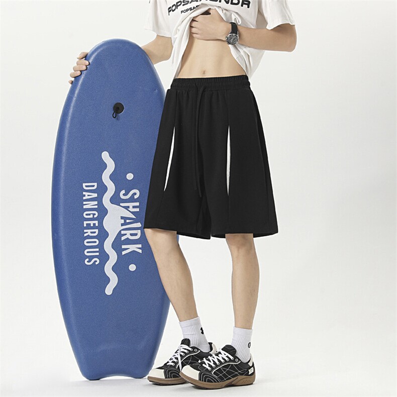 2025夏季解构拼接运动短裤宽松美式直筒五分裤阔腿 A025-K024-P35图片