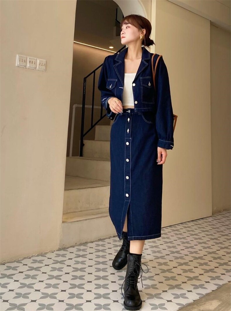 牛仔两件套裙，其它，Balance Studio