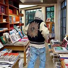 美式棒球服库里同款春秋外套男刺绣新款复古飞行员夹克HHF19P85，男装夹克，星座1013-5