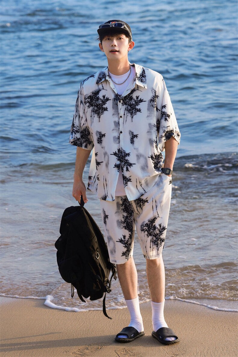 1短衬CS77033特P25DK77055特P18无差价套装TZ77066特P43大码M-5XL,男装休闲套装,星座226-2