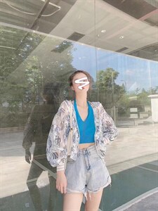 蕾丝防晒衣图片