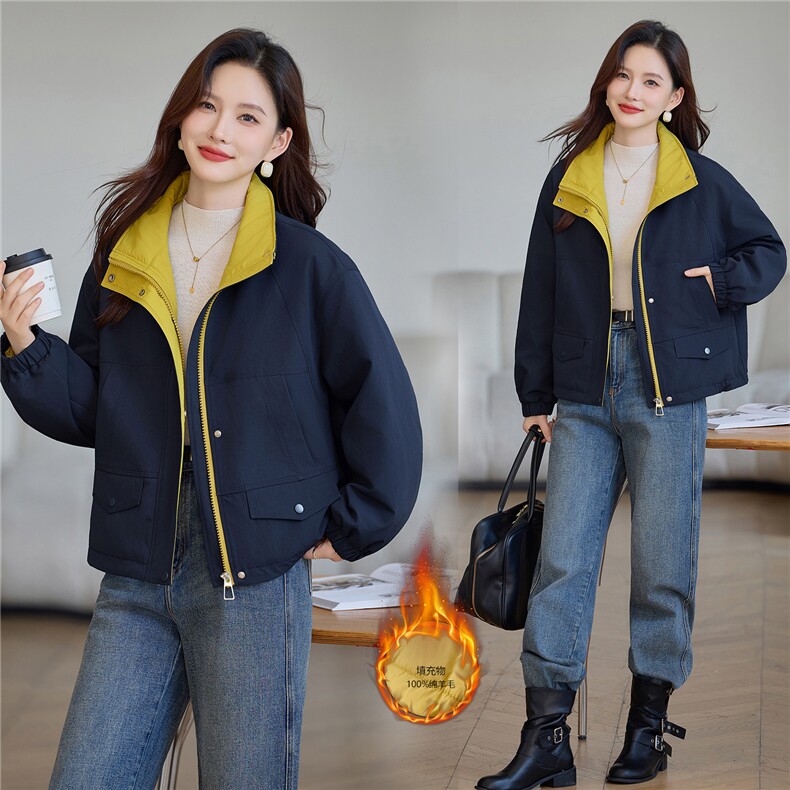 现货绵羊毛填充棉衣棉服女,女装棉衣/棉服,韩派