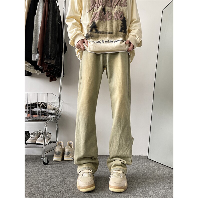 美式ins高街vibe重工艺水洗牛仔裤货号K2316P55图片