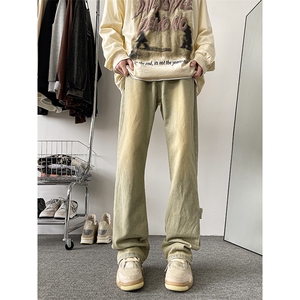 美式ins高街vibe重工艺水洗牛仔裤货号K2316P55图片