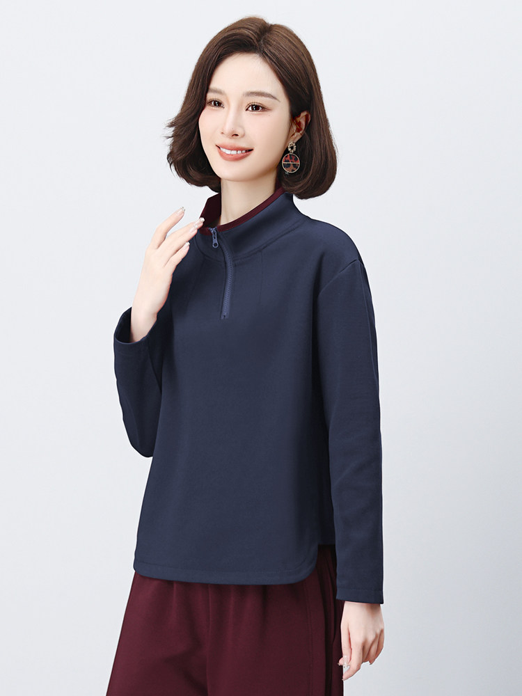长期有货半拉链立领卫衣女2026年春秋新款小个子时尚宽松休闲上衣,女装卫衣/绒衫,璐依舞