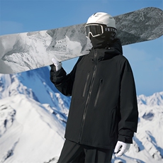 24冬潮牌单板双板防水中性风滑雪服男女加棉加厚时尚外套M70-P140，男装棉衣，电商A001-1