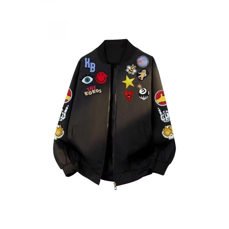 1506-1/JDC1921/P40网红潮牌宇航员卡通字母印花棒球服男女春秋，女装职业装，星座1506-1