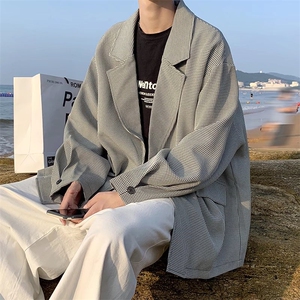 休闲西装外套男春秋季韩版潮流上衣ins宽松复古西服 W3617-P52图片