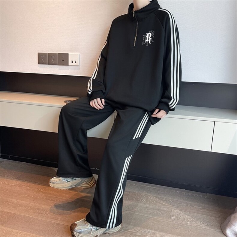 现货2026春季新款套装卫衣卫裤情侣款男女运动裤上衣TZ597图片