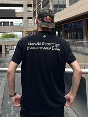 何以至此刺绣标语印花短袖男款夏季索罗娜凉感t恤小领口显壮半袖，男装T恤，星座809A(原222-1)